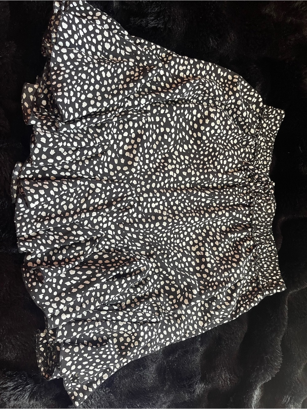 ILLA ILLA Black Skirt with White Spot Print
